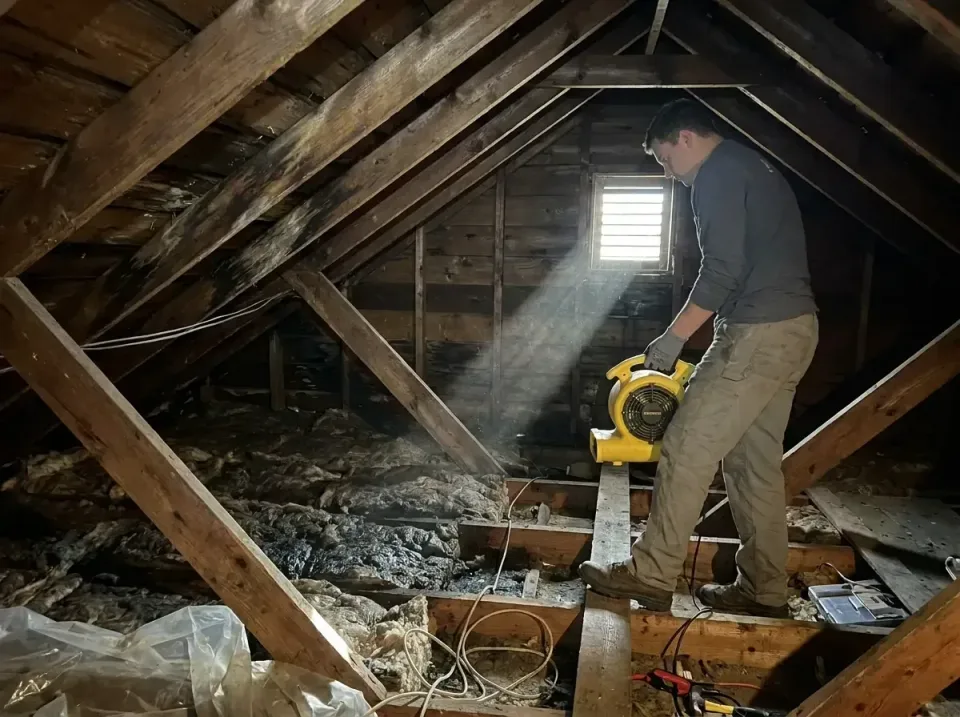 attic-water-damage-drying-proc-007 — frequently asked questions, Emergency Water Extraction & 24/7 Flood Response in Melwood…